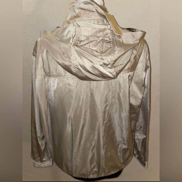 New Michael Kors Khaki Satin Lightweight Bomber Jacket Size Large✨Beautiful!! - Picture 6 of 11